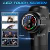 TOLOCO Massage Gun Deep Tissue, Percussion Massage Gun with 10 Replacement Heads, Super Quiet Portable Electric Massager for Athletes, Relax, Black view 2