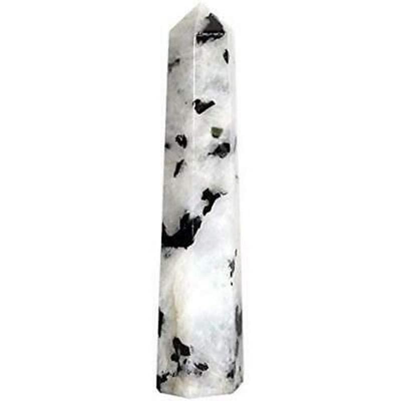 Aport Home Presents Rainbow Moonstone Reiki Tower Obelisk Generator Pencil Stone for and Meditation #Aport-5541