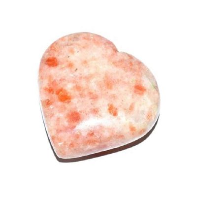 Aport Home Presents Sunstone Natural Heart Shape Love Stone for Reiki and Crystal Stone, Orange Heart for, Heart Shape Stone for Gift Size 4 Cm #Aport-5623