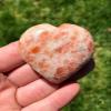 Aport Home Presents Sunstone Natural Heart Shape Love Stone for Reiki and Crystal Stone, Orange Heart for, Heart Shape Stone for Gift Size 4 Cm #Aport-5623 view 2