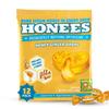 Honees Filled Honey Ginger Drops, Natural Cough Drops- Pure Ginger Sore Throat Relief - Nothing Artificial -Throat Coat Lozenges, Natural Cough Suppressant, Non-GMO (12 Pack  240 Drops) view 1