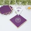 Efavormart 50 Pack | 2 Ply Soft Purple With Gold Foil Edge Party Paper Napkins, Dinner Cocktail Beverage Napkins view 2
