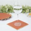 Efavormart 50 Pack | 2 Ply Soft Terracotta With Gold Foil Edge Party Paper Napkins, Dinner Cocktail Beverage Napkins view 1