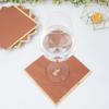 Efavormart 50 Pack | 2 Ply Soft Terracotta With Gold Foil Edge Party Paper Napkins, Dinner Cocktail Beverage Napkins view 2
