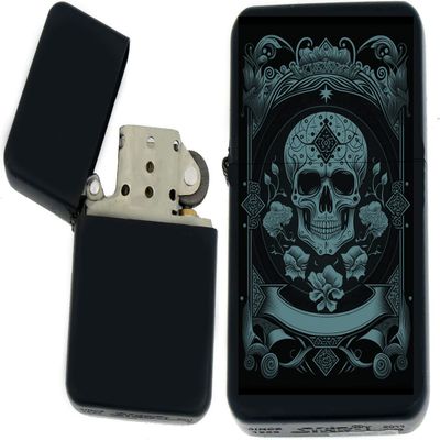Custom Tarot Card - Major Arcana Skull Cards Available Unique Collectible s Infinity Black Matt Windproof Lighters! (Cover) - Christmas, Halloween & Valentines Day Gift