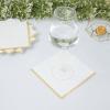 Efavormart 50 Pack | 2 Ply Soft White With Gold Foil Edge Party Paper Napkins, Dinner Cocktail Beverage Napkins view 2