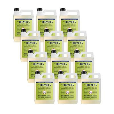 Mrs. MEYER'S Clean Day Liquid Dish Soap Refill, Lemon Verbena, 48 Fl Oz. (Pack of 12)