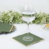 Efavormart 50 Pack | 2 Ply Soft Olive Green With Gold Foil Edge Party Paper Napkins, Dinner Cocktail Beverage Napkins view 1