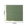 Efavormart 50 Pack | 2 Ply Soft Olive Green With Gold Foil Edge Party Paper Napkins, Dinner Cocktail Beverage Napkins view 3