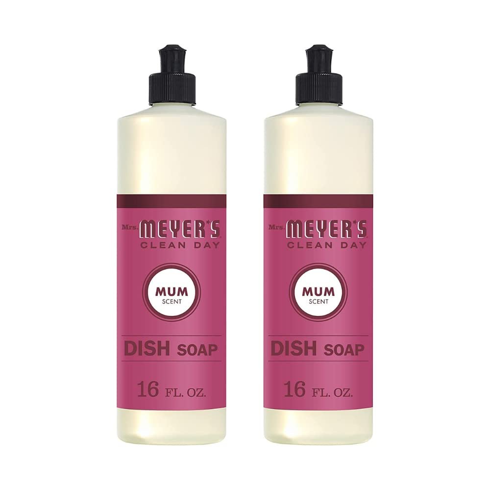 Mrs. MEYER'S Clean Day Liquid Dish Soap, Mum. 16 Fl Oz. (Pack of 2)