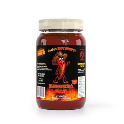 Gordy's Hot Stuff! Habanero Salsa - Made in Texas with Fiery Habanero and Fresh Jalapeo Peppers - 8oz
