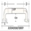 Grab Bars 304 Stainless Steel Handicap Bathtubs Rails, Wall Mount Anti-Slip for Bathroom, Nylon Non-Slip Outer Tube Assist Straight Handrail, Towel Rack (Color : Natural, Size : 48Cm) view 2