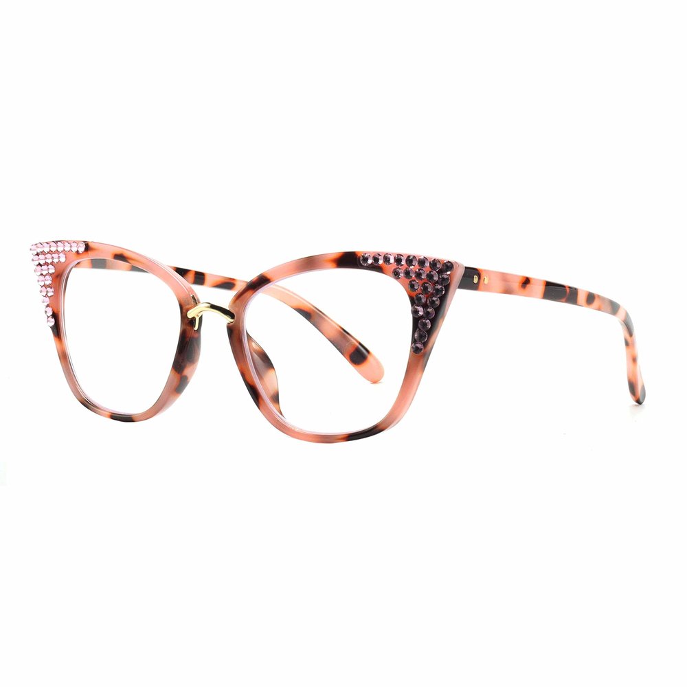 willochra sexy Reading Glasses for Women 2023 Blue Light Blocking Cat eye Computer Rhinestone Fashion Reader Eyeglasses (pink flower, 3, multiplier_x)