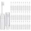 Rtteri 50 Pcs Travel Toothbrush Kit Bulk Folding Tooth Brush with Cover Transparent Potable Travel Size Mini Toothbrush Small Foldable Manual Tooth Brushes for Adult Camping School (Clear) view 1