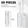 Rtteri 50 Pcs Travel Toothbrush Kit Bulk Folding Tooth Brush with Cover Transparent Potable Travel Size Mini Toothbrush Small Foldable Manual Tooth Brushes for Adult Camping School (Clear) view 2