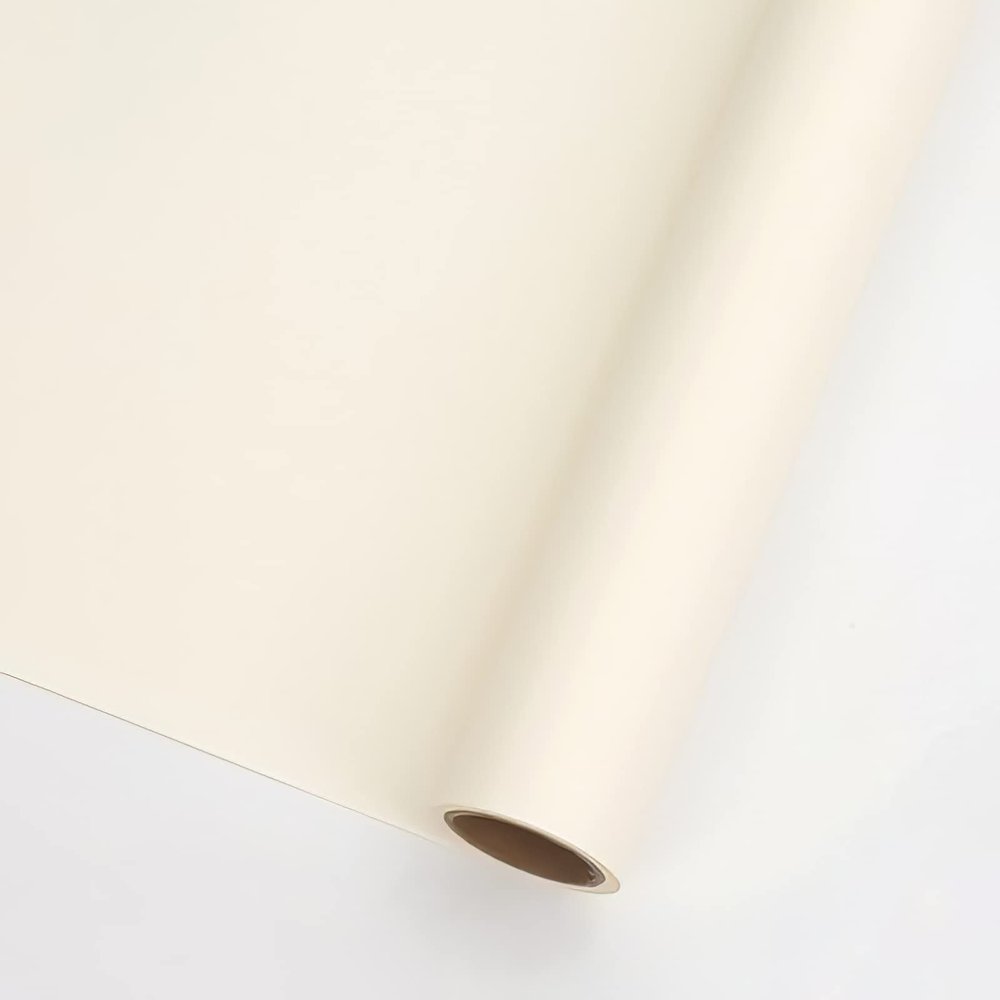 Korean Retro Packaging Waterproof Flower Wrapping Paper Gift Wrapping Flower Shop Bouquet Supplies Roll 23.6 Inch x 32.8 ft (Beige)
