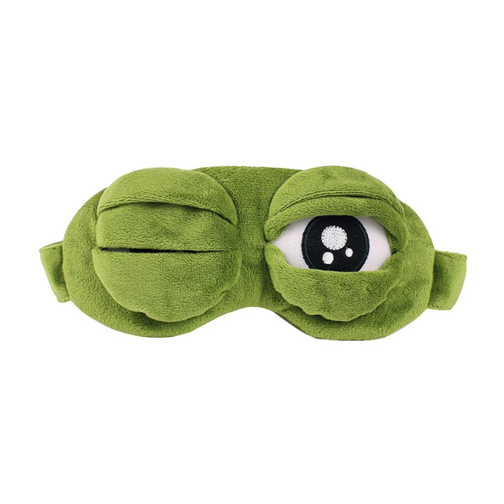 Jojomis Frog Blindfold Sleep Masks Girls Eye Masks Sleeping Cotton Blackout Blindfolds Women Men Kids Animal 3D Breathable Eye Cover Travel Vacation Necessary