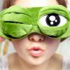 Jojomis Frog Blindfold Sleep Masks Girls Eye Masks Sleeping Cotton Blackout Blindfolds Women Men Kids Animal 3D Breathable Eye Cover Travel Vacation Necessary view 2