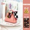 10 pack PU Leather Pink Gift Boxes, Small Party Favor Bag with Ribbon, Reusable Exquisite Candy Gift Boxes for Wedding Bridal Shower Baptism Baby Shower Birthday Party Decoration 5.11" x4.72" view 2
