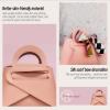 10 pack PU Leather Pink Gift Boxes, Small Party Favor Bag with Ribbon, Reusable Exquisite Candy Gift Boxes for Wedding Bridal Shower Baptism Baby Shower Birthday Party Decoration 5.11" x4.72" view 4