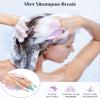 HEETA Scalp Massager Hair Growth, Soft Silicone Scalp Scrubber Shampoo Brush for Exfoliation, Dandruff Removal & Head Massage Stress Relax, Wet & Dry Use for Thick, Thin Hair Care, Wheat Straw Purple view 3