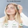 HEETA Scalp Massager Hair Growth, Soft Silicone Scalp Scrubber Shampoo Brush for Exfoliation, Dandruff Removal & Head Massage Stress Relax, Wet & Dry Use for Thick, Thin Hair Care, Wheat Straw Green view 4