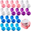 Zubebe 20 Pcs Denture Bath Retainer Case Holder Bulk with Strainer Basket Dental Cup Denture Soaking Container False Teeth Storage Box for Travel Cleaning Brace Mouth Guard, 5 Colors view 1