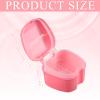 Zubebe 20 Pcs Denture Bath Retainer Case Holder Bulk with Strainer Basket Dental Cup Denture Soaking Container False Teeth Storage Box for Travel Cleaning Brace Mouth Guard, 5 Colors view 2