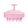 HEETA Scalp Massager Hair Growth, Soft Silicone Scalp Scrubber Shampoo Brush for Exfoliation, Dandruff Removal & Head Massage Stress Relax, Wet & Dry Use for Thick, Thin Hair Care, Wheat Straw Pink view 1