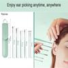 12 Pcs Ear Pick Earwax Removal Kit, Ear Cleaning Tool, Stainless Steel Earwax Removal Tool with Leather Storage Box (Blue&Green) view 2