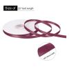 MECCANIXITY 3/8 inch 25 Yard Satin Ribbon Grosgrain Thin Solid Silk Wedding Bouquet Ribbon for Valentine's Day Gift Wrapping Cake Box Bows Dark Magenta view 2