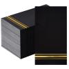 Hunanyume 100pcs 3-Ply Black and Gold Paper Napkins, Black Elegant Dinner Napkins, Gold Foil Guest Napkins Disposable Hand Towels for Bathroom Wedding Anniversary Birthday Holiday Party view 1