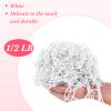 Outus 0.5 LB White Crinkle Cut Paper Shred Filler Shredded Papers Confetti Gift Boxes Basket Crinkle Paper Filler Packing Grass Cushion Shredded Tissue Stuffing Christmas Wedding Birthday Wrapping view 2