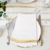 100 3-Ply Gold Napkins Disposable Elegant Dinner Paper Napkins, White and Gold Foil Guest Napkins Hand Towels for Bathroom Wedding Kitchen Birthday Parties view 4