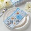 Karenhi 200 Pcs Blue Floral Napkins 2 Ply Daisy Disposable Hand Towels for Bathroom Flower Disposable Napkins Summer Decorative Paper Hand Towel for Baby Shower Birthday Party view 3