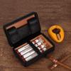 OLOTU Leather Cigar Box, Portable Travel Cigar Humidor, Cedar Lined Humidity Box, Keep Cigars Fresh Humidor Great Gift for Men view 3