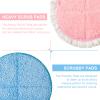 Irenare 20 Pack Electric Mop Pads Spin Replacement 7.28 Inch Round Mop Pads for Floor Cleaning Reusable Washable Electric Spin Replacement Supplies for Kitchen Floor Cleaning(Classic Color) view 3