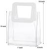 yarlung 18 Pack Clear Gift Bags for Valentine's Day, PVC Party Favor Bags with White Handles, Reusable Small Gift Wrap Tote Bag for Baby Shower, Wedding, Birthday view 2