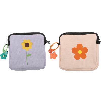 Healifty Napkin Storage Bag Period Bags for Teen Girls Women Ladies Period Pouch with Zipper for Napkins 2 Pack
