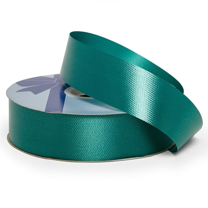1 7/16" X 100 Yds Teal Embossed Polyethylene Ribbon
