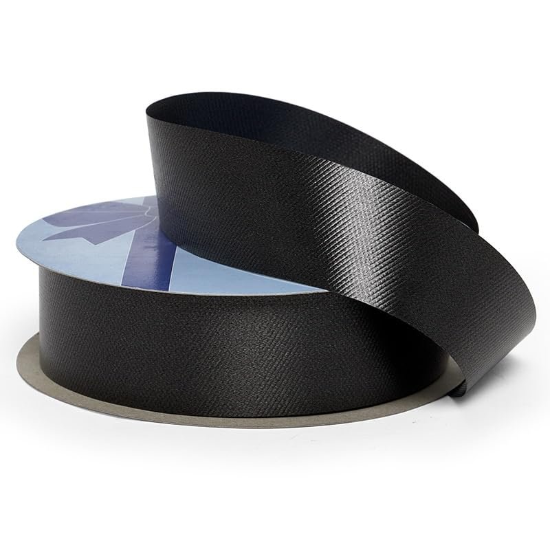 1 7/16" X 100 Yds Black Embossed Polyethylene Ribbon