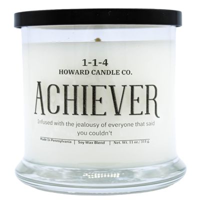 Achiever- 11 oz. Highly Scented Cinnamon Chai Premium Candle Gift for Goal Setter Motivational Women Men 60-65 Hours of Use