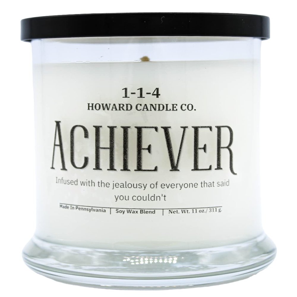 Achiever- 11 oz. Highly Scented Cinnamon Chai Premium Candle Gift for Goal Setter Motivational Women Men 60-65 Hours of Use