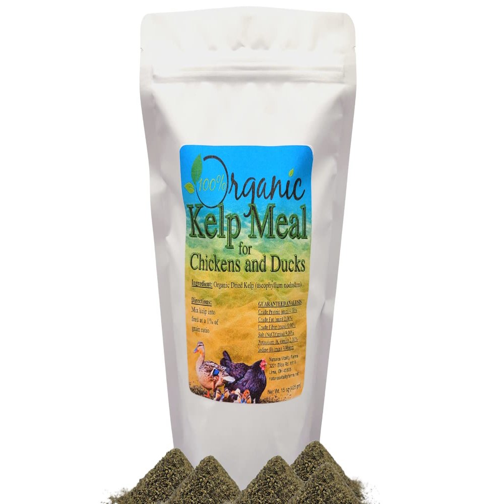 Kelp Meal Feed for Chickens and Ducks (15 oz) Vitamin Supplement