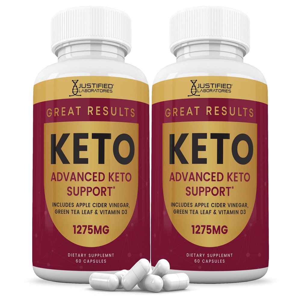 Justified Laboratories Great Results Keto ACV Pills 1275MG Formulated with Apple Cider Vinegar Keto Support Blend 60 Capsules (2 Bottles)