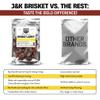 J&K Jerky Beef Brisket Jerky - Pineapple Teriyaki - Hand Crafted Small Batch American Made Slab Jerky's - Bold & Flavorful Snack! - 7oz Big Bag of Jerky's view 2