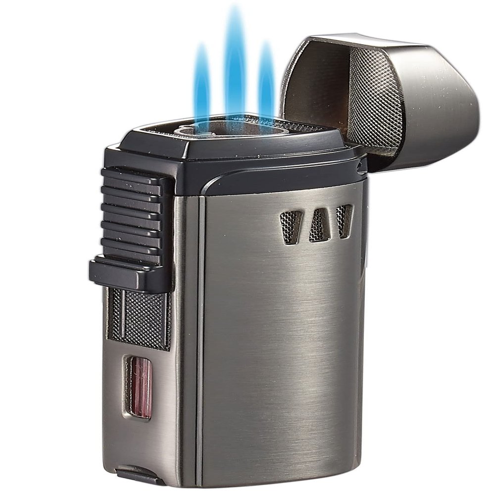 Visol Denali Triple Torch Flame Refillable Gas Lighter (Shipped Without Butane)