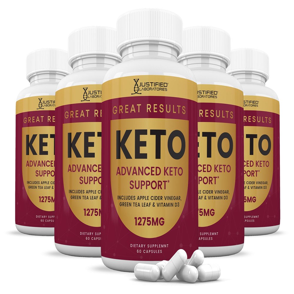 Justified Laboratories Great Results Keto ACV Pills 1275MG Formulated with Apple Cider Vinegar Keto Support Blend 60 Capsules (5 Bottles)