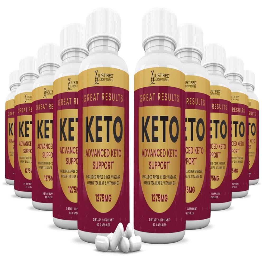 Justified Laboratories Great Results Keto ACV Pills 1275MG Formulated with Apple Cider Vinegar Keto Support Blend 60 Capsules (10 Bottles)