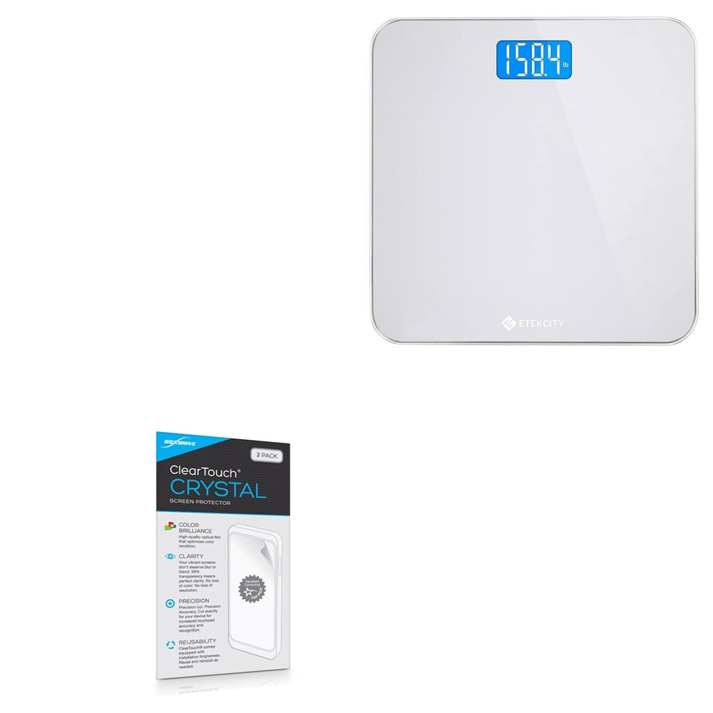 BoxWave Screen Protector Compatible with Etekcity EB4887S Digital Body Weight Scale (Full Coverage) - ClearTouch Crystal (2-Pack), HD Film Skin - Shields from Scratches